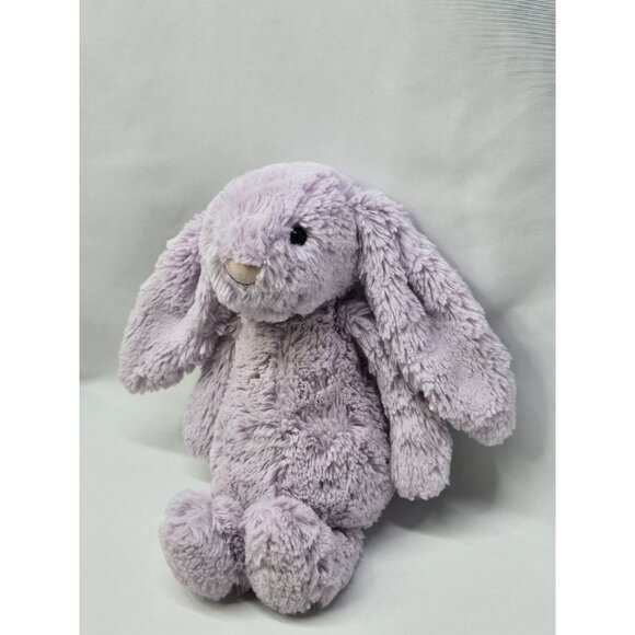 Jellycat BASHFUL LILAC BUNNY Medium 12" Soft Plush Purple Rabbit- TUSH TAGS CUT - Picture 2 of 10